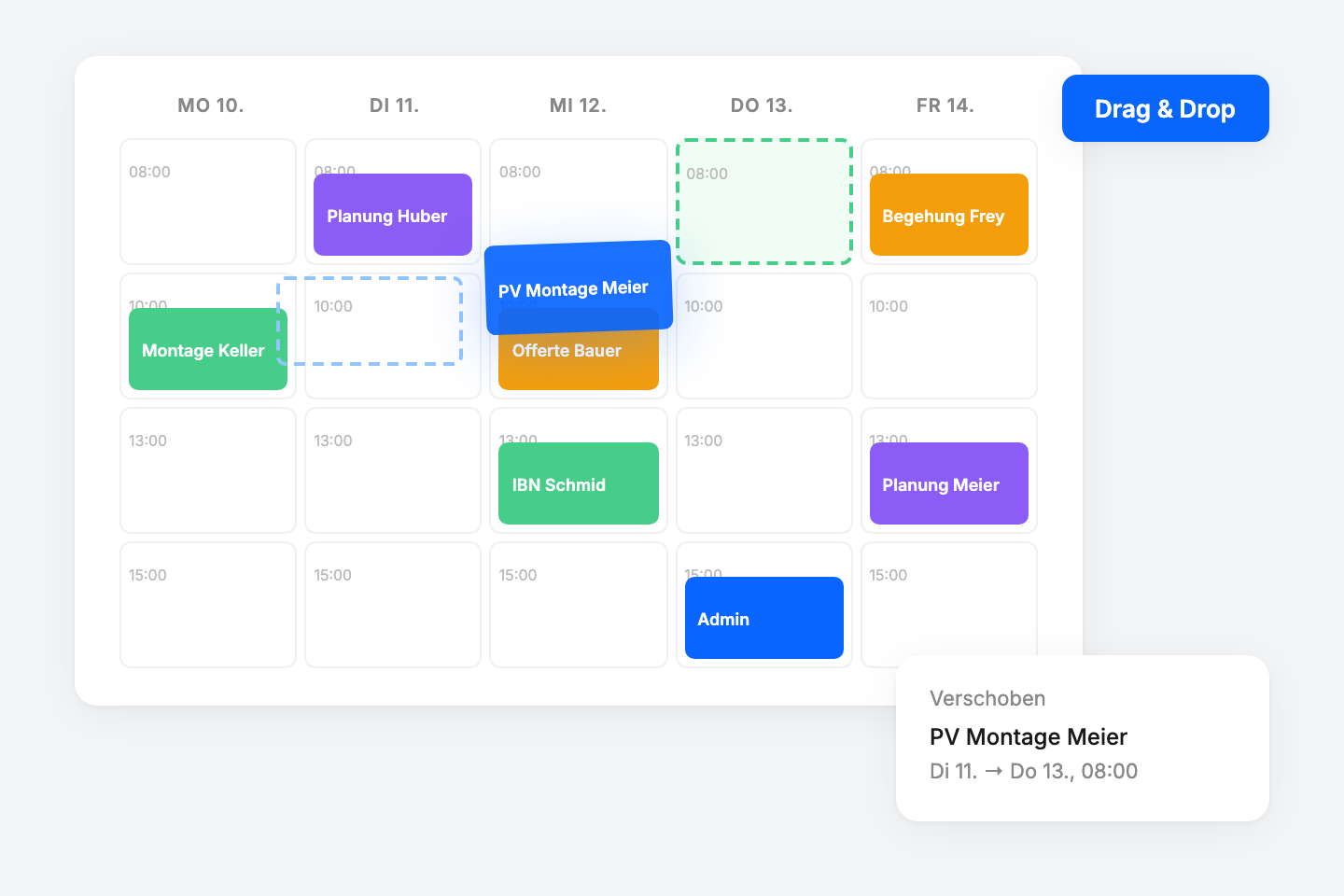 Per Drag-and-Drop zur optimierten Auslastung